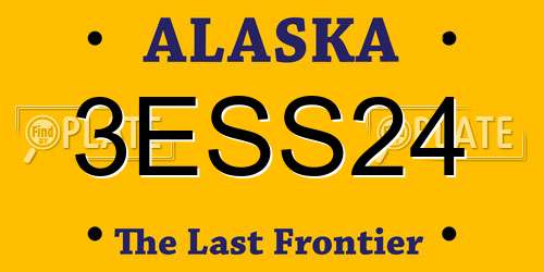 3ESS24 Alaska License Plate