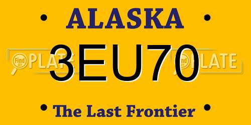 3EU70 Alaska License Plate