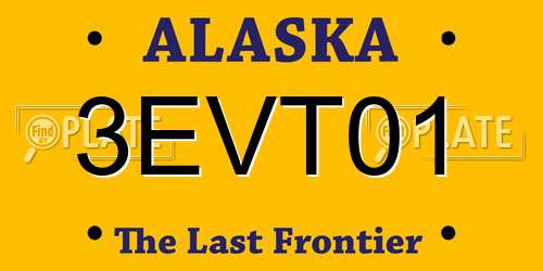 3EVT01 Alaska License Plate