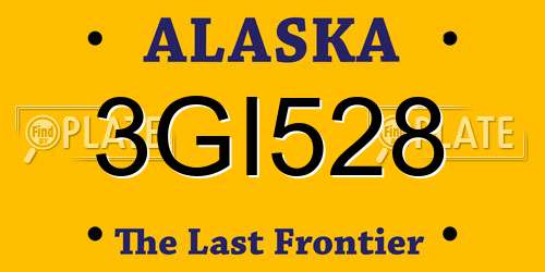 3GI528 Alaska License Plate