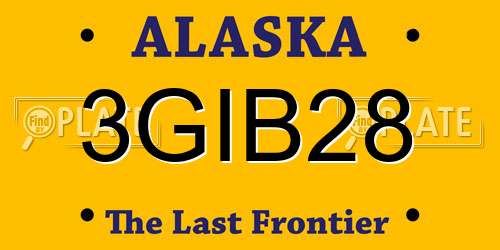 3GIB28 Alaska License Plate