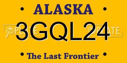 3GQL24 Alaska License Plate