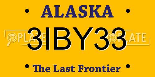 3IBY33 Alaska License Plate