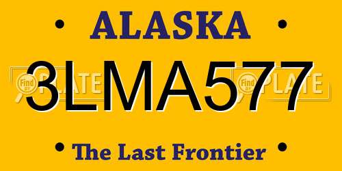 3LMA577 Alaska License Plate