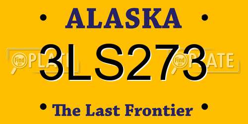 3LS273 Alaska License Plate
