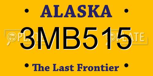 3MB515 Alaska License Plate
