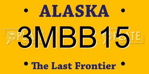 3MBB15 Alaska License Plate
