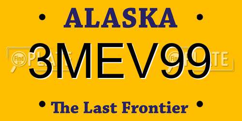 3MEV99 Alaska License Plate