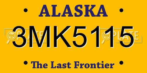 3MK5115 Alaska License Plate