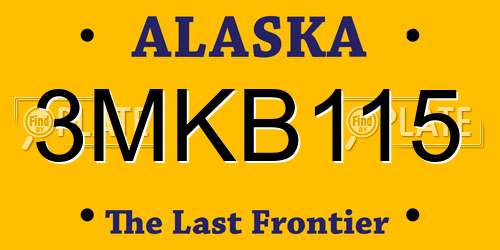 3MKB115 Alaska License Plate