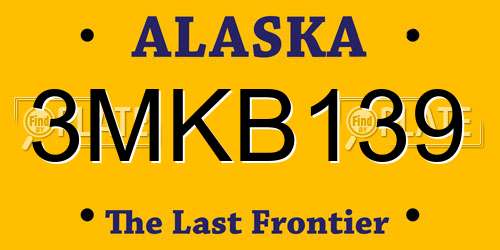 3MKB139 Alaska License Plate