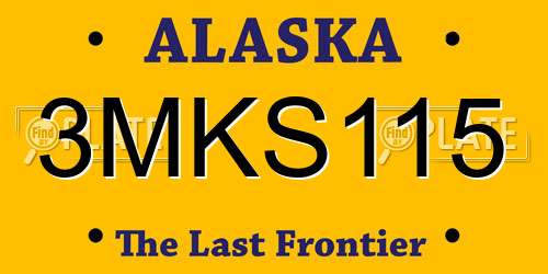 3MKS115 Alaska License Plate