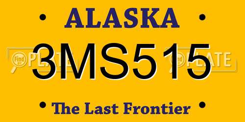 3MS515 Alaska License Plate