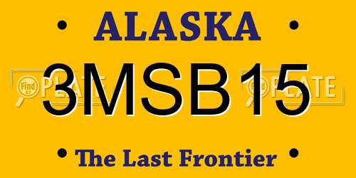 3MSB15 Alaska License Plate