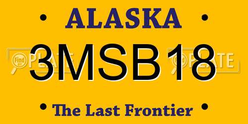 3MSB18 Alaska License Plate