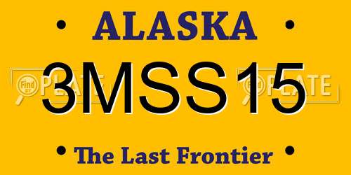 3MSS15 Alaska License Plate