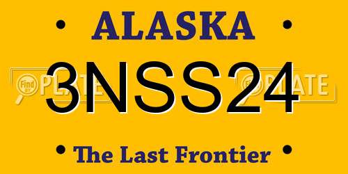 3NSS24 Alaska License Plate