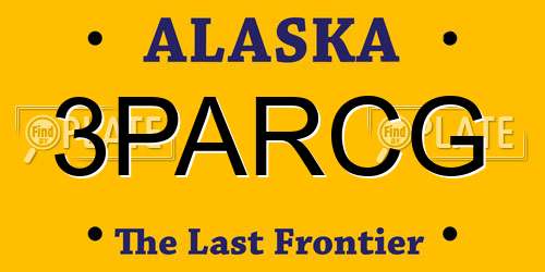 3PARCG Alaska License Plate