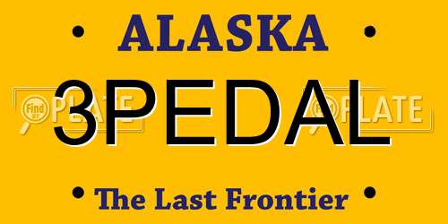 3PEDAL Alaska License Plate