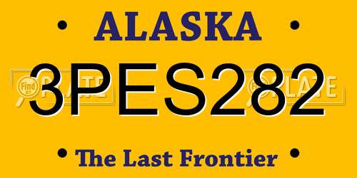 3PES282 Alaska License Plate