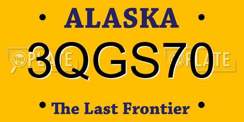 3QGS70 Alaska License Plate