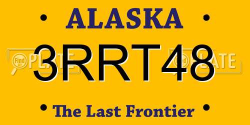 3RRT48 Alaska License Plate