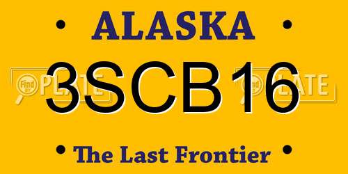 3SCB16 Alaska License Plate