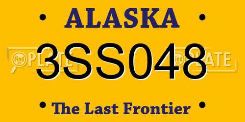 3SS048 Alaska License Plate