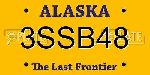 3SSB48 Alaska License Plate