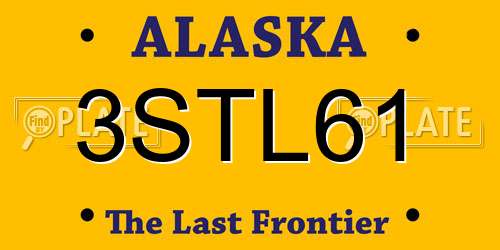 3STL61 Alaska License Plate