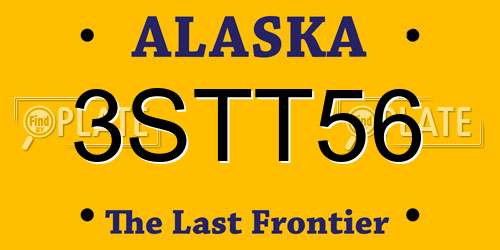 3STT56 Alaska License Plate