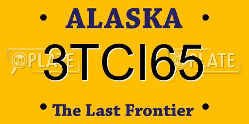 3TCI65 Alaska License Plate