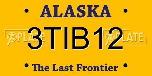 3TIB12 Alaska License Plate