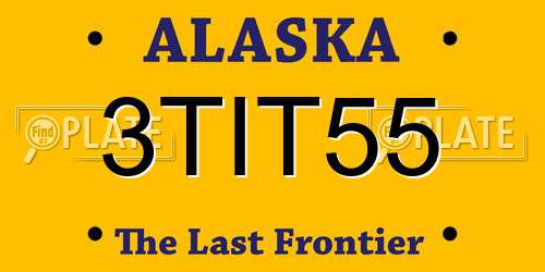 3TIT55 Alaska License Plate