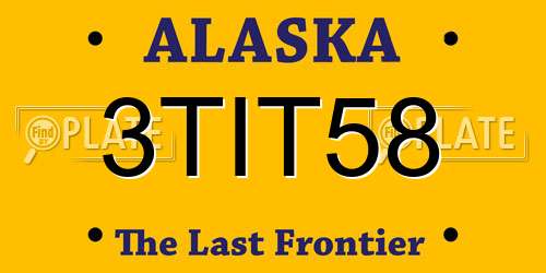 3TIT58 Alaska License Plate