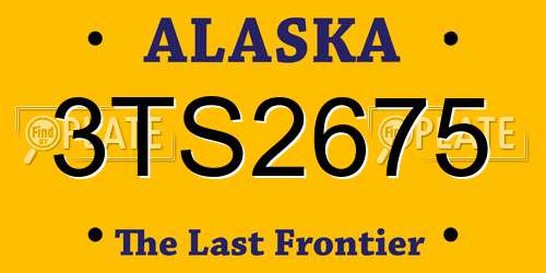 3TS2675 Alaska License Plate