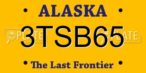 3TSB65 Alaska License Plate