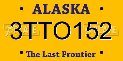 3TTO152 Alaska License Plate