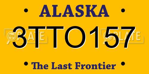 3TTO157 Alaska License Plate