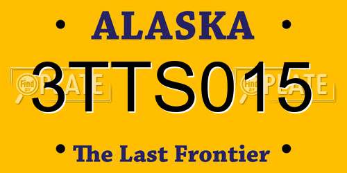 3TTS015 Alaska License Plate