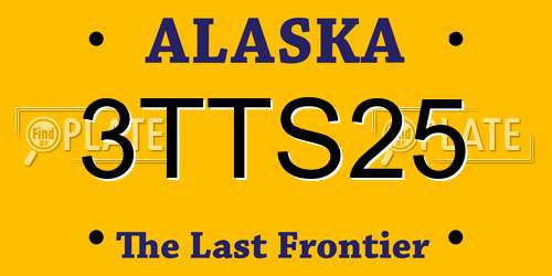 3TTS25 Alaska License Plate