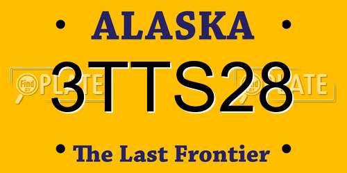 3TTS28 Alaska License Plate