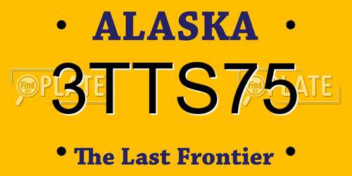 3TTS75 Alaska License Plate