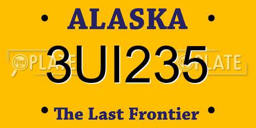 3UI235 Alaska License Plate