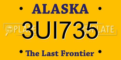 3UI735 Alaska License Plate