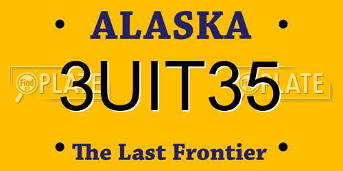 3UIT35 Alaska License Plate
