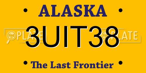 3UIT38 Alaska License Plate