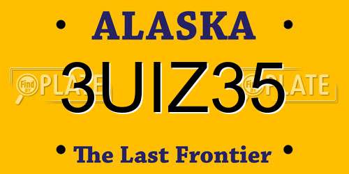 3UIZ35 Alaska License Plate