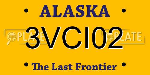 3VCI02 Alaska License Plate