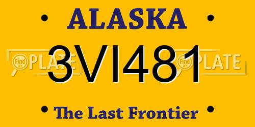 3VI481 Alaska License Plate